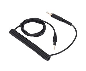 Wakects Câble Sonore à Ressort à Longue Extension, Câble de Casque Verrouillable de 3,5 Mm à 6,35 Mm avec Noyau OFC 2 M pour Casque DJ HDJ CUE1 X5 S7