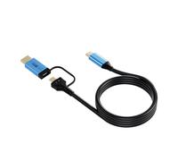 Wakects Câble Type C vers Type C, Coque en Aluminium de vers HD2.0, Transfert de Données Haute Vitesse 1,8 M 4K 60 Hz, Prise Réversible pour Moniteur de Bureau à Domicile, Ordinateur Portable,