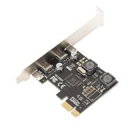 Wakects Carte D'extension PCI E vers Type C, 2 Ports USB 3.0, Transfert de Données Haute Vitesse 5 Gbit/s avec Condensateur de Stabilisation de Tension Indépendant pour XP 7 8 10