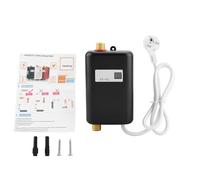 Wakects Chauffe-Eau Instantané 220 V 3800 W avec Affichage Numérique, Mini Chauffe-Eau Électrique Sans Réservoir, pour Cuisine et Salle de Bain, Température Maximale 55 °C (Noir)