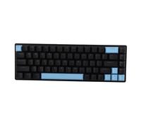 Wakects Clavier Mécanique Filaire, Câble Détachable Portable, 68 Touches, Anti-Ghosting, Clavier rétroéclairé RVB, Conception Ergonomique pour PC (Bleu Noir)