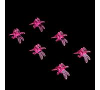 Wakects Clips de Tige d'orchidée Clips de Support de Plante Détenteurs de Tiges de Fleur 100pcs Strong Grip Beau Design Polyvalent pour Les Vignes Orchidées Tomates Cucumbers Melons (Rose Rouge)