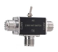Wakects Commutateur D'antenne Manuel, Sélecteur D'antenne Coaxial, 2 Voies SO239, 0-50MHz 100W, 1 Entrée 2 Sorties avec Mise à la Terre de Déconnexion, pour Radio Amateur