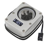 Wakects Compteur pour Refroidissement PC Eau, Interface Filetage G1/4, 12V, 3 Broches, pour Système de Watercooling (SILVER)