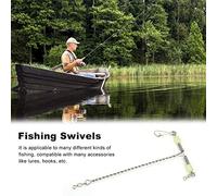 Wakects Connecteur de Pêche Pivotant de Pêche Assemblé de avec des Perles Luminescentes en Acier Inoxydable T Shape Snap pour Divers Accessoires de