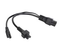 Wakects Cordon d'alimentation C6 vers C7, IEC320 C6 Mâle vers C7 Femelle, Câble Adaptateur Répartiteur en Y avec Coque en PVC Ignifuge pour Ordinateur Portable, Lampe de Bureau,