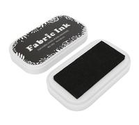 Wakects Coussinet de Coussinet à Encre, Couleurs Vives Tampon de Tampon à L'encre à L'encre pour Tampon en Caoutchouc Artisanat en Papier Lavable Bois 3,7 X 2,2 Po (BD-282 noir pur)