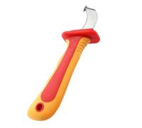 Wakects Couteaux de Câble Isolés, Couteaux de Gaine de Couteau de Démontage 1000V VDE GS Lame Courbée Antimagnétique Outil de Coupe de Câble Sûr pour Outils D'électricien Dénudage des