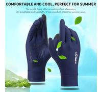 Wakects de Protection Solaire, Respirants pour écran Tactile en Soie Glacée pour Hommes et Femmes, Idéaux pour la Conduite, le Cyclisme, l'escalade, les Activités de Plein Air (S)