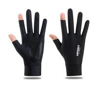 Wakects de Protection Solaire, Respirants pour écran Tactile en Soie Glacée pour Hommes et Femmes, Idéaux pour la Conduite, le Cyclisme, l'escalade, les Activités de Plein Air (L)