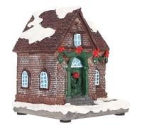 Wakects Décor de Noël éclairé à la Maison de Neige LED pour Jardin de Maison, Ornement de Plante avec Une Texture Vive, des Cadeaux de Batterie, pour Les Petits Jardins, Idéal (Type A)