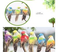 Wakects Décoration d'oiseaux en Mousse de Simulation Colorée, Améliorez Votre Jardin avec Un Ornement d'oiseau Artificiel pour la Scène Artisanat de Mariage à la Fenêtre Home Bleu Rouge Jaune