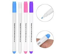 Wakects Des Marqueurs de Tissu Effacés à Eaux Disparaissant le Stylo, 4 Comptes Pack Pen Plusieurs Stylos Disparaissant pour la Couture en Tissu, les Marqueurs de Bleu Ciel et pour le Marquage de