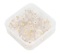 Wakects Dos de Boucles d'oreilles, Bouchons de Support de Boucle d'oreille Percés Durables et Confortables avec 100 Fermoirs de ' pour l'artisanat de Bricolage pour Femme