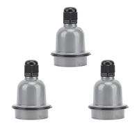 Wakects Douille E27, Support E27, Douille D'ampoule 3 Pièces, Imperméable Isolation Thermique Aluminium Céramique Cuivre Interface Standard avec Joint d'étanchéité pour Lampe