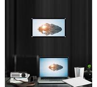 Wakects Écran de Projecteur, Rideau de Projecteur, 16:9 épaissir L'écran de Projection de Rideau de Projecteur en Polyester Blanc Doux Portable sans Plis (-2610190065711)