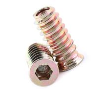 Wakects Écrou de Tête à Conduite Hexagonale, 20 Pcs Insert-Insert Nut pour Meubles en Bois pour Le Travail du Bois (M6*25mm)