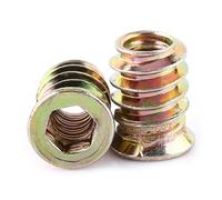 Wakects Écrou de Tête à Conduite Hexagonale, 20 Pcs Insert-Insert Nut pour Meubles en Bois pour Le Travail du Bois (M6 * 15 mm)