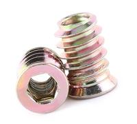 Wakects Écrou de Tête à Conduite Hexagonale, 20 Pcs Insert-Insert Nut pour Meubles en Bois pour Le Travail du Bois (M6 * 17 mm)