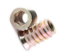 Wakects Écrou de Tête à Conduite Hexagonale, 20 Pcs Insert-Insert Nut pour Meubles en Bois pour Le Travail du Bois (M10 * 25 mm)