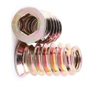 Wakects Écrou de Tête à Conduite Hexagonale, 20 Pcs Insert-Insert Nut pour Meubles en Bois pour Le Travail du Bois (M6 * 20 mm)