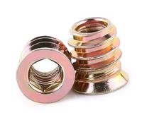 Wakects Écrou de Tête à Conduite Hexagonale, 20 Pcs Insert-Insert Nut pour Meubles en Bois pour Le Travail du Bois (M6 * 13 mm)