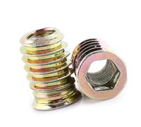 Wakects Écrou de Tête à Conduite Hexagonale, 20 Pcs Insert-Insert Nut pour Meubles en Bois pour Le Travail du Bois (M8 * 20 mm)