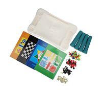 Wakects Ensemble de Jeux de société 8 en 1, Jeux Portables Double Face en Plastique pour Enfants âgés de 3 Ans et Plus, Développer des Compétences Mathématiques Stratégiques Tout en Jouant
