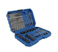 Wakects Ensemble D'extracteur à Vis, Outils de Retrait de L'écrou 26pcs dépouillé avec un Bit de Forage Gauche pour les Vis Hexadérales Rouillés
