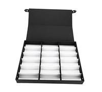 Wakects Etui à Lunettes Portable, Boîte de Rangement Pour Lunettes de Avec Couvercle Pliable, Boîte D'Affichage de 18 Verres, Convient à La Maison, Magasin D'Optique, Centre
