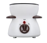 Wakects Fondue au Chocolat Mini, Pot à Chocolat électrique 25W 200ml, 2 Options de Chauffe, Bol Amovible Antiadhésif avec Fourchettes à Tremper pour Desserts et Fêtes (Prise UE 220V)