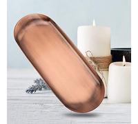 Wakects Grand Plateau de Rangement Peu Profond, Organisateur de Plateau d'outils de Bougie d'aromathérapie en Acier Inoxydable 430, Conception Peu Encombrante et Durable, Idéal pour Le Bureau à