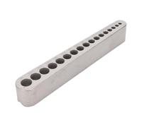 Wakects Guide de Perçage Portable avec Base en V, 17 Tailles SAE | Alliage d\'aluminium traité thermiquement, trous de 0,13 pouces à 0,37 pouces, incréments de 1/64 pouces, fonctionnement à