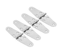 Wakects Hornière à Monture à Chasse D'eau Lourde, Marine Grade 4pcs en Acier Inoxydable 6 Trous Charnière pour les Yachts, Finition Miroir de Camping-car