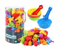 Wakects Jeu de Jouets à Compter Les Dinosaures, Kit d'apprentissage éducatif pour Enfants Garçons et Filles, Jeux Interactifs, Jouets de Reconnaissance des Dinosaures, Dinosaures