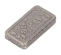 Wakects Jouet magnétique portable pour autisme, TDAH, anxiété et stress avec motif crâne et boîte, en métal, 5,5 x 3 x 1 cm, jouet sensoriel doré