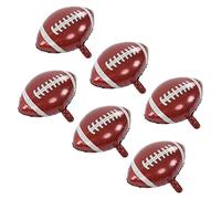 Wakects Lot de 6 Ballons en Aluminium sur le Thème du Football, Ballons de Football en Aluminium pour Fêtes Sportives et Anniversaires, Grand 53 X 51 Cm pour événements de Célébration