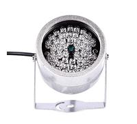 Wakects Lumière IR pour Caméra, Caméra de Nuit Infrarouge, 48 Lumières LED IR, Distance D'éclairage de 5 à 20 M, Entrée D'alimentation DC 12 V 1 A, pour Caméra de sécurité à Nocturne