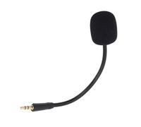 Wakects Micro de Jeu de Remplacement, Microphone de Remplacement pour Casque, Microphone de Jeu PC Détachable avec Prise Plaquée Or de 3,5 Mm, Bras de Perche Pliable pour Barracuda X