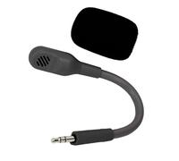Wakects Microphone de Remplacement pour Casque Gaming, Micro Détachable à Perche 3,5 Mm, Annulation de Bruit, Son Clair, Fiche Plaquée Or, Mousse, pour Barracuda X Wireless Gaming Headset (Black)
