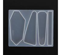 Wakects Moule en épingle à Cheveux, 2pcs Barrette Silicone Bricolage Hair Stick Fabriquant des Outils à Broches Géométriques, en Silicone épais et Résistant à Haute Température pour l'artisanat