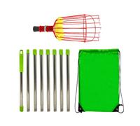 Wakects Panier de Cueillette de Fruits, Poteau Télescopique Réglable avec Tête de Panier en Acier Inoxydable pour Cueillir des Avocats, des Oranges, des Mangues, des Agrumes, des (Om/10. J'avais peur)