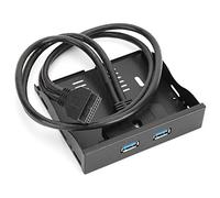 Wakects Panneau Avant de Disquette USB3.0, Deux Ports USB3.0, Transfert de Données et Chargement Rapides pour Carte Mère PC, Compatible avec la Plupart des Systèmes