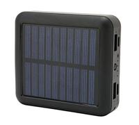Wakects Panneau Solaire Power Bank, 20000mAh Batterie, Double Sortie | Chargeur portable, câble intégré pour une installation rapide, charge supplémentaire à la lumière du soleil pour les