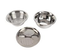 Wakects Passoire en Acier Inoxydable, Bol à Salade, éplucheur à Julienne, Râpe, Bassine, Panier Râpeur, Hachoir, Passoire Fine pour Laver le Riz, les Légumes et les Fruits