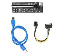 Wakects PCIE Riser 8 FP Condensateurs Interface USB3.0 pour Minage | Conception de puce anti-brûlure, entrée d\'alimentation 6 broches, câble USB3.0 plaqué or, fil souple pour un routage
