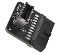 Wakects PH73A Prise de Panneau Avant USB vers Connecteur de Carte Mère 90 Degrés USB3.0 19P 20P vers Carte Adaptateur de Type E 5 Gbit/s 10 Gbit/s pour Boîtier PC Extension Avant Arrière de Type C