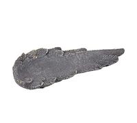 Wakects Pierre Tombale en Résine pour Animaux de Compagnie, Ailes d'ange, Marqueur de Pierre Commémorative pour Animaux de Compagnie, 9,8 X 3,7 X 1,6 Pouces, étanche pour Chats et Chiens, (Gris