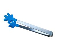 Wakects Pinces Alimentaires en Forme de Main, Petites Pinces à Pointe en Silicone avec Corps en Acier Inoxydable, Mini de Service 13 X 4 X 2 Cm pour Fruits Glacés, Collations au Sucre, Bar de Table