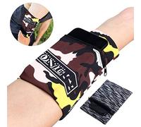 Wakects Pochette de Poignet à Fermeture éclair Bandeau Anti-Transpiration Porte-Monnaie de Poignet en Matériau Doux et Lisse Conception Anti-Rayures pour Téléphone Clés Cartes Argent (Black)